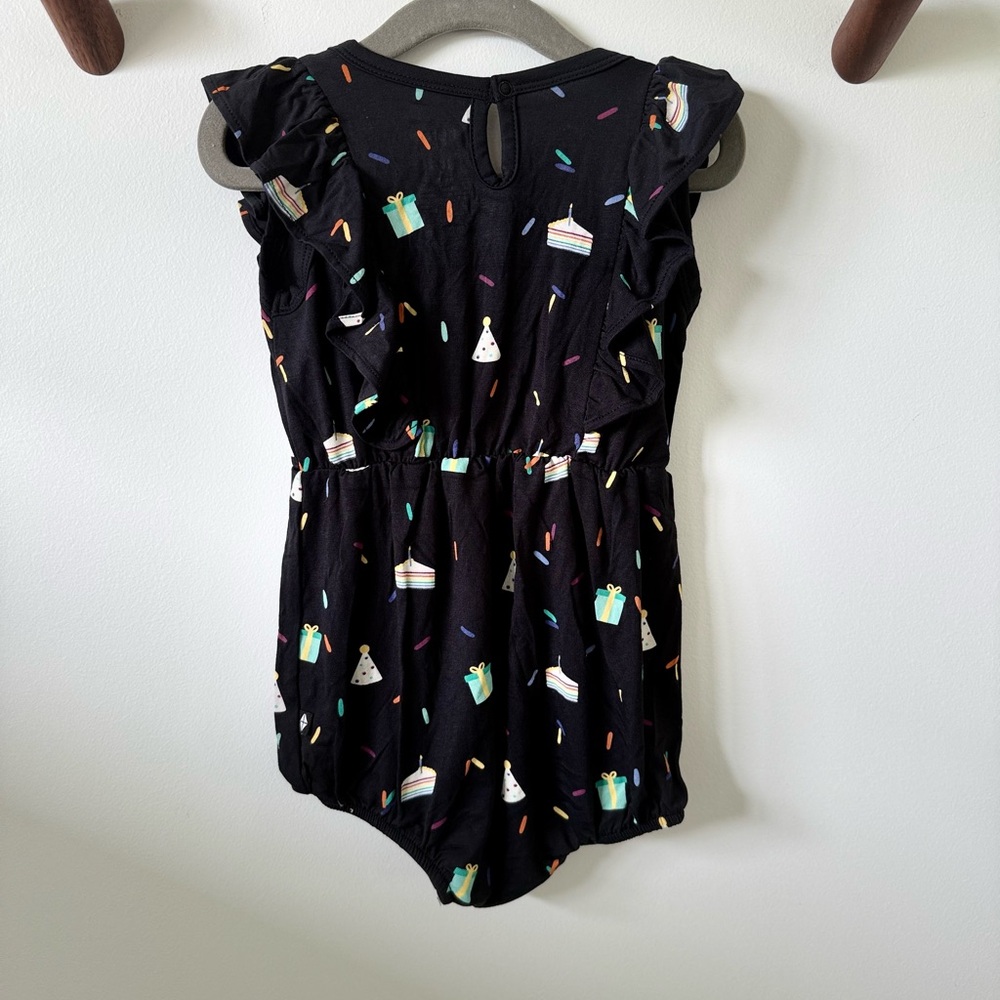 Kyte BABY Black Colorful Bubble Romper Birthday Print - Picture 3 of 3